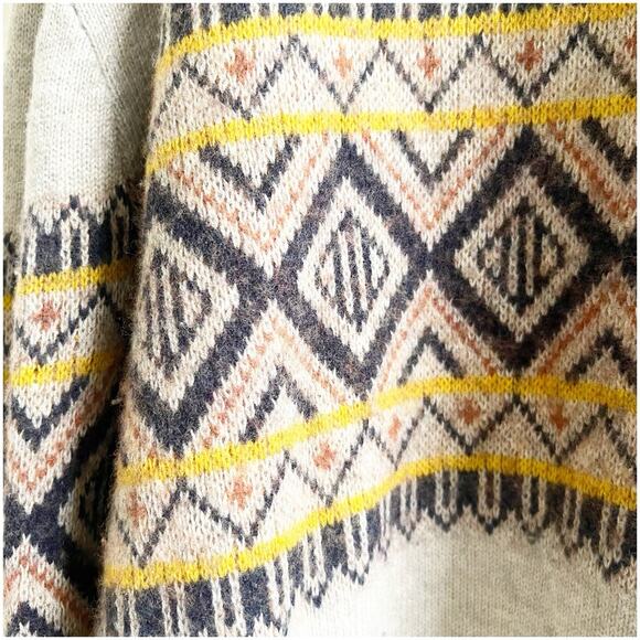 Toad & Co Sweater Durawool Men’s Size XL Aztec Print Tan Long Sleeve Cabin - Picture 4 of 9